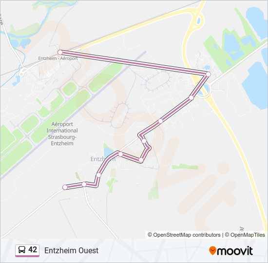 42 bus Line Map