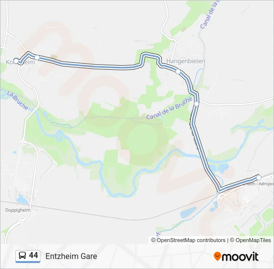 44 Bus Line Map