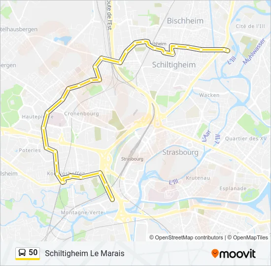 50 Bus Line Map