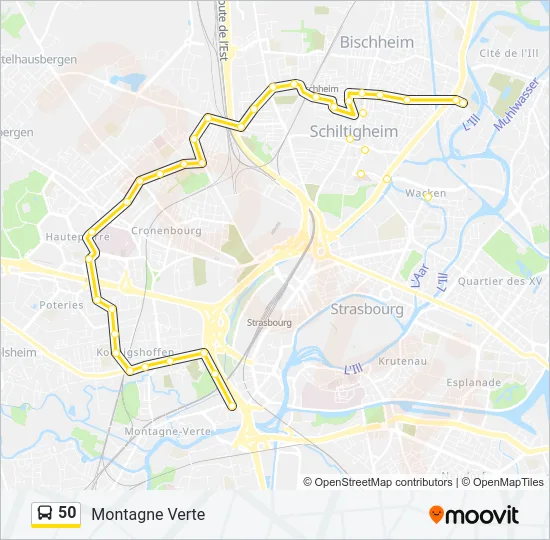 50 Bus Line Map