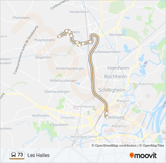 73 bus Line Map