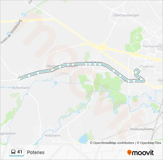 41 Bus Line Map