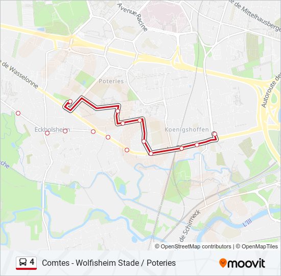 4 bus Line Map