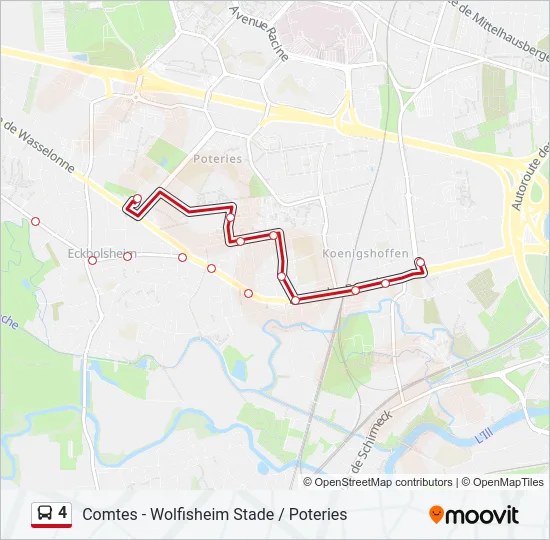 4 Bus Line Map