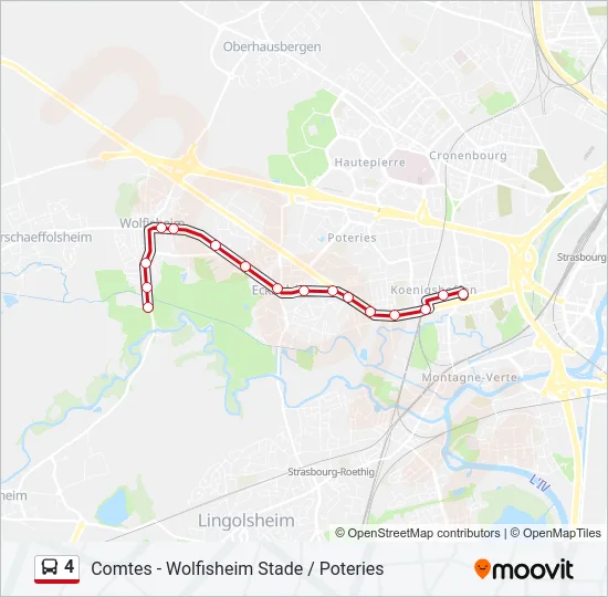 4 Bus Line Map