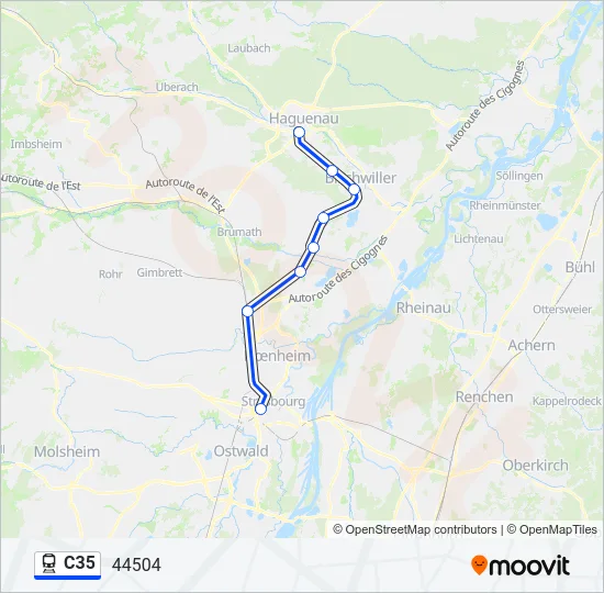 C35 Train Line Map