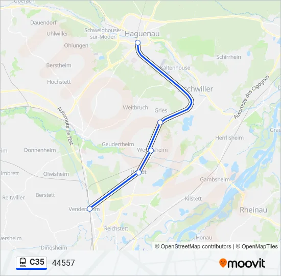C35 Train Line Map