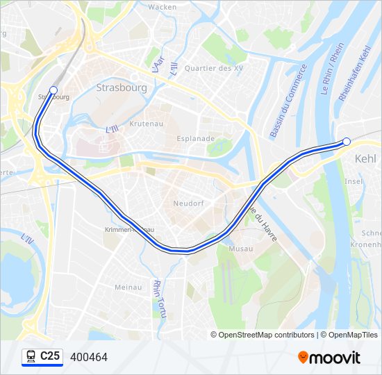 C25 train Line Map