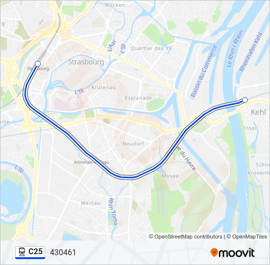 C25 Train Line Map
