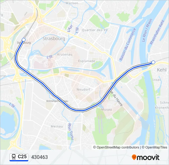 C25 Train Line Map