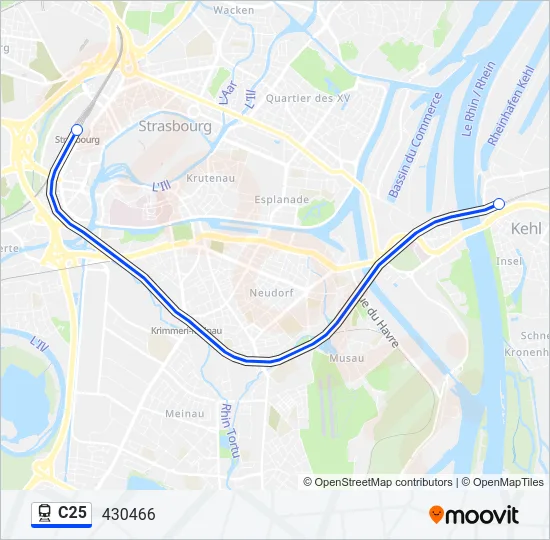 C25 Train Line Map