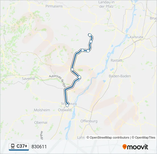 C37+ Train Line Map
