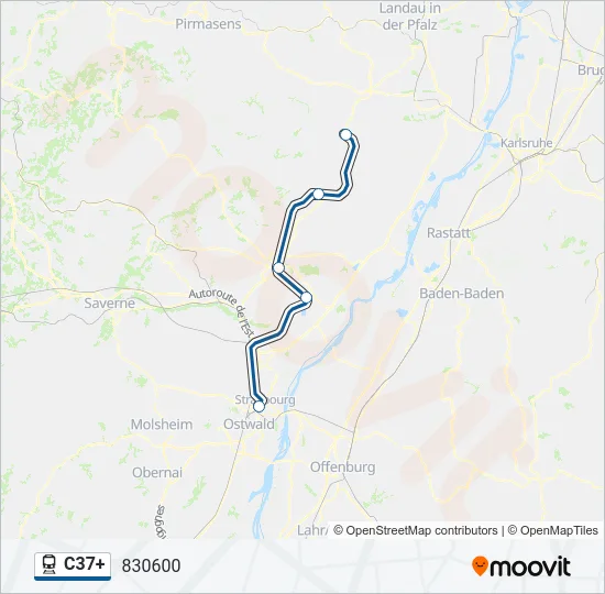 C37+ Train Line Map