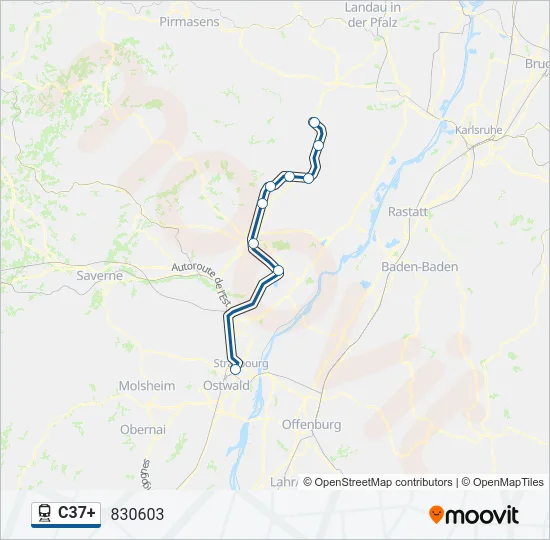C37+ Train Line Map