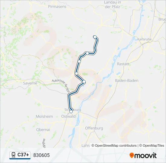 C37+ Train Line Map