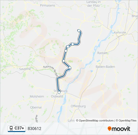 C37+ Train Line Map