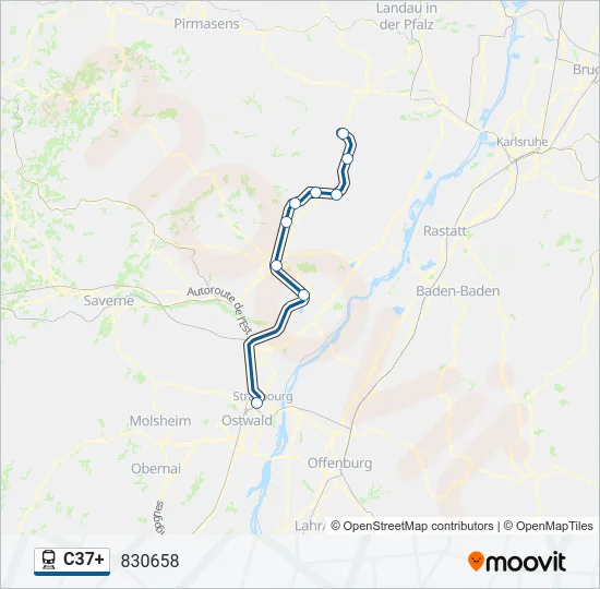 C37+ Train Line Map