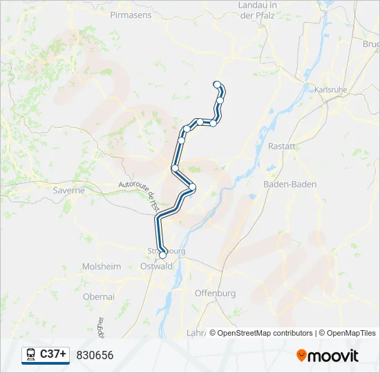 C37+ Train Line Map