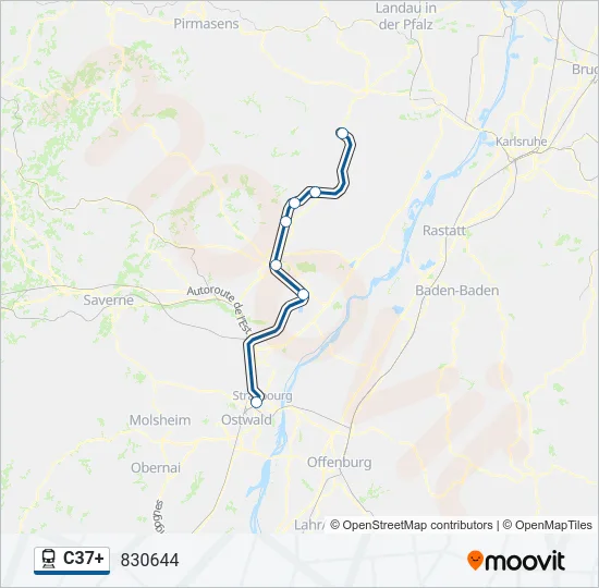 C37+ Train Line Map