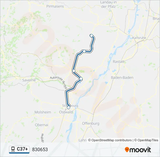 C37+ Train Line Map