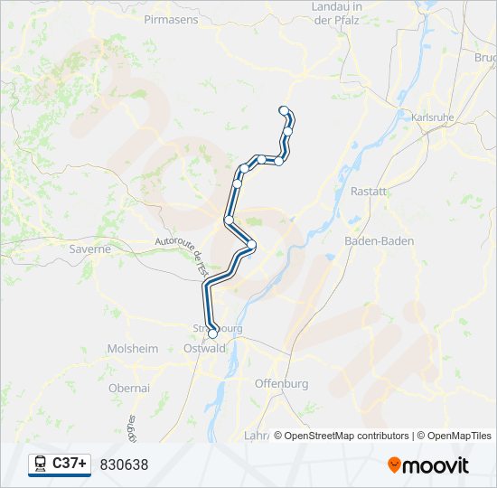 Plan de la ligne C37+ de train