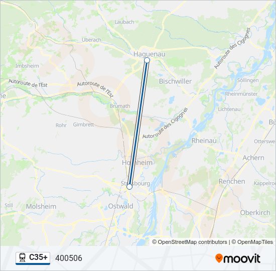 Mapa de C35+ de tren