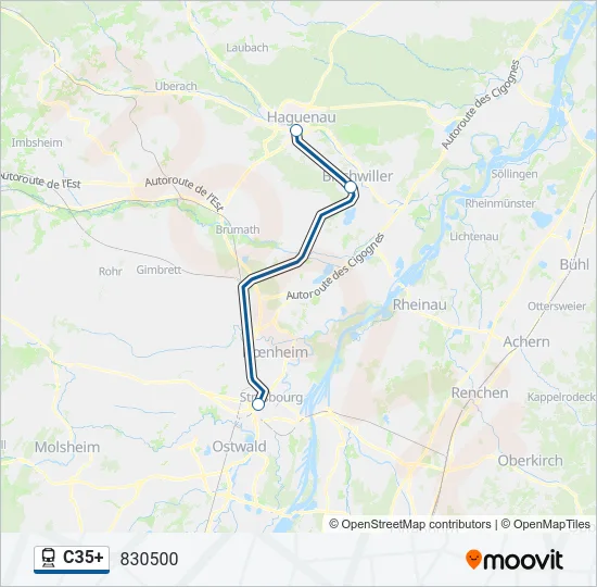C35+ Train Line Map