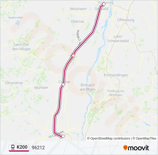 K200 Train Line Map