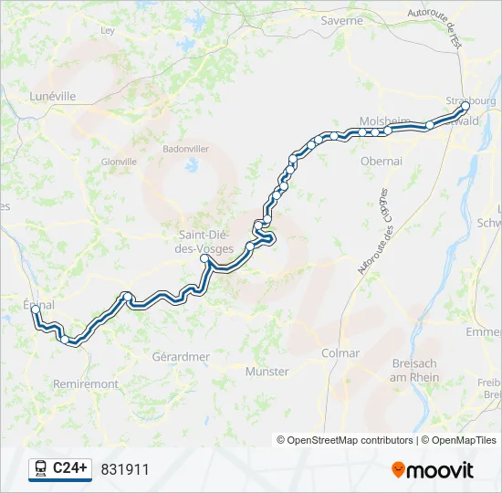 C24+ Train Line Map