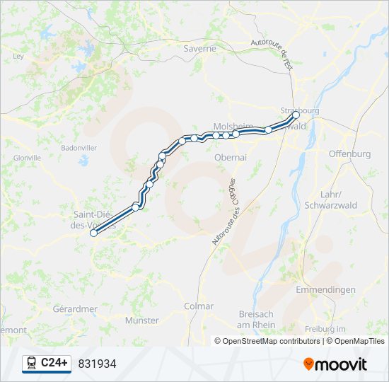 C24+ train Line Map