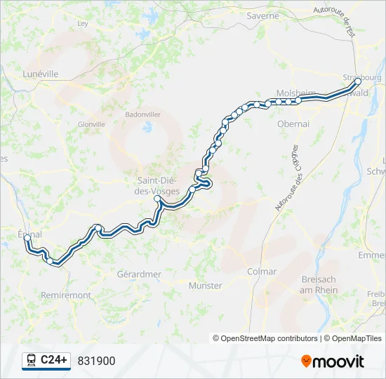 C24+ Train Line Map