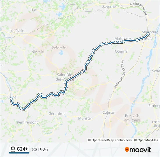 C24+ Train Line Map