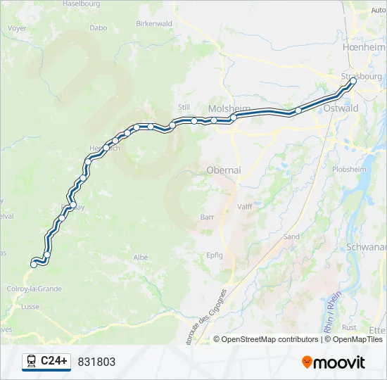 C24+ Train Line Map