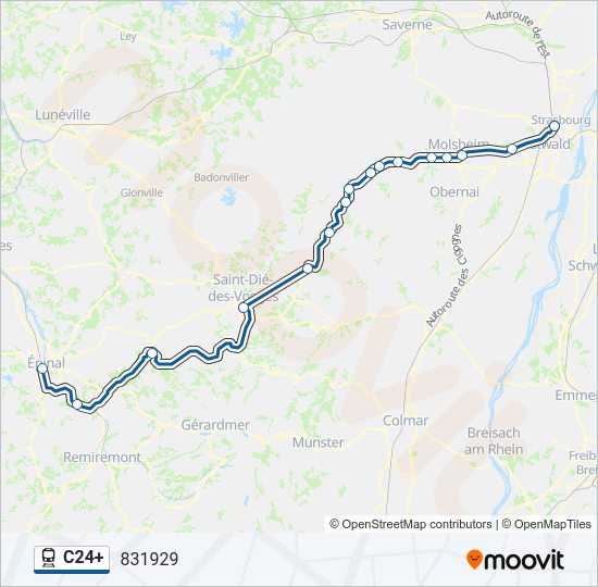 C24+ train Line Map