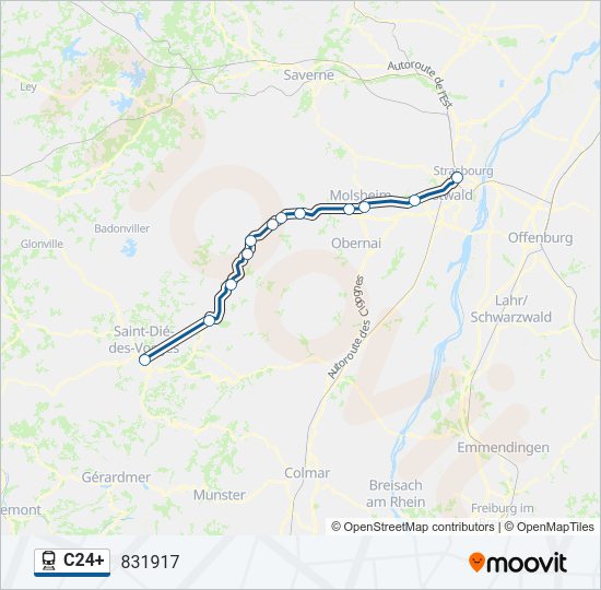 C24+ train Line Map