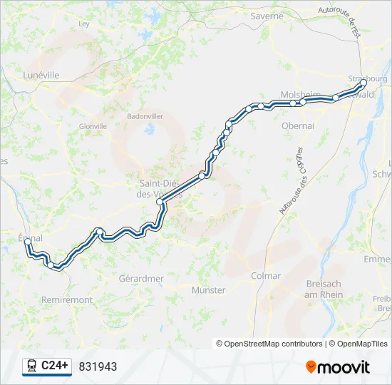 C24+ Train Line Map
