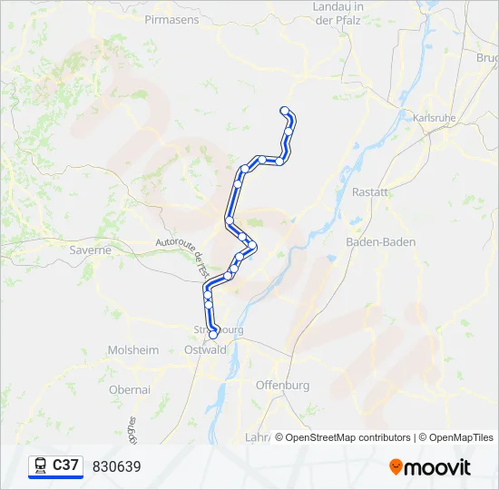 C37 Train Line Map