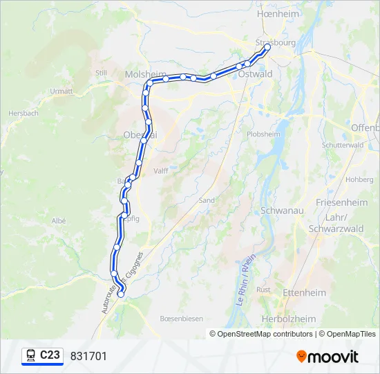 C23 Train Line Map