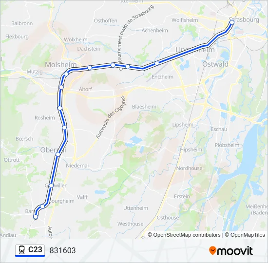 C23 Train Line Map