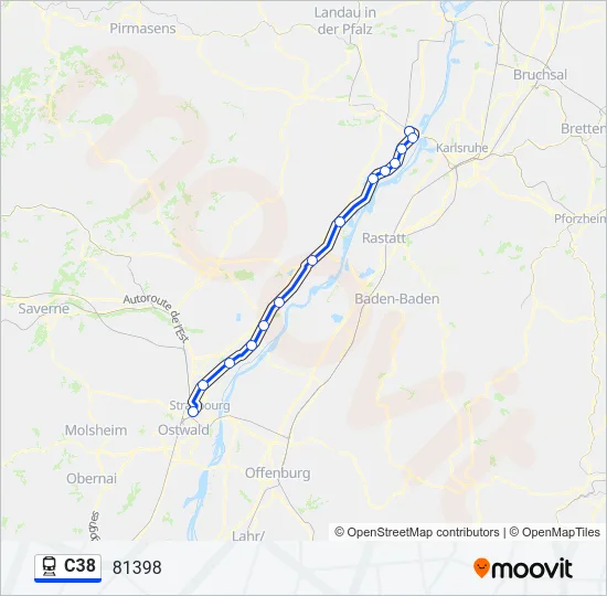 C38 Train Line Map