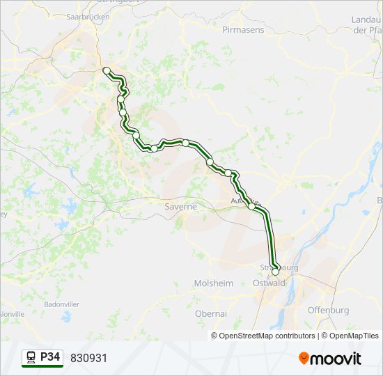 Mapa de P34 de tren