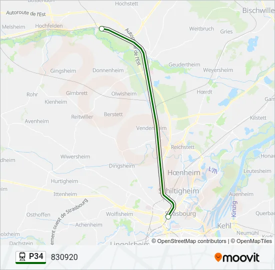 P34 Train Line Map