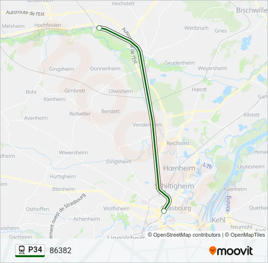 P34 Train Line Map