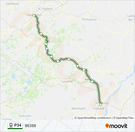P34 Train Line Map