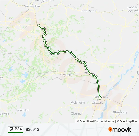 P34 Train Line Map