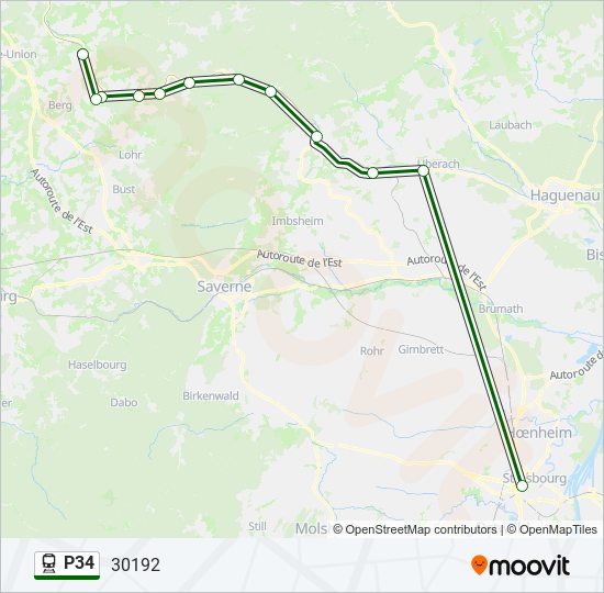 P34 train Line Map