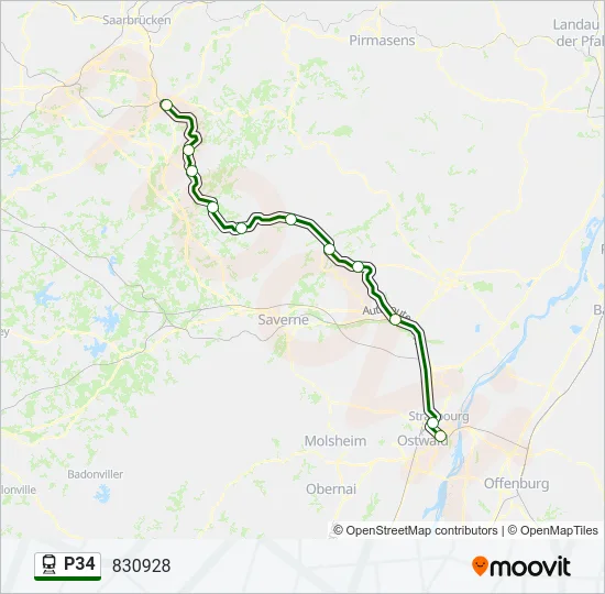 P34 Train Line Map