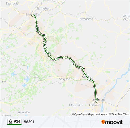 Mapa de P34 de tren