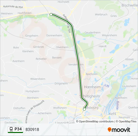 P34 Train Line Map