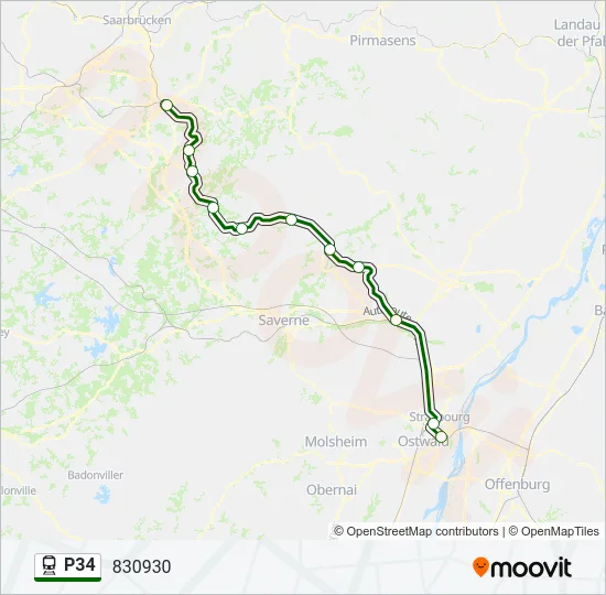 P34 Train Line Map